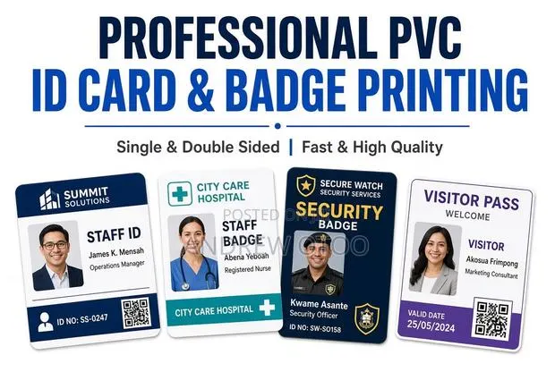 Professional PVC ID Card Badge Printing – Single Double Sided · Photo 1