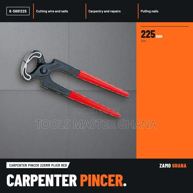 Carpenter Pincer 225Mm Plier Red - K- · Photo 1