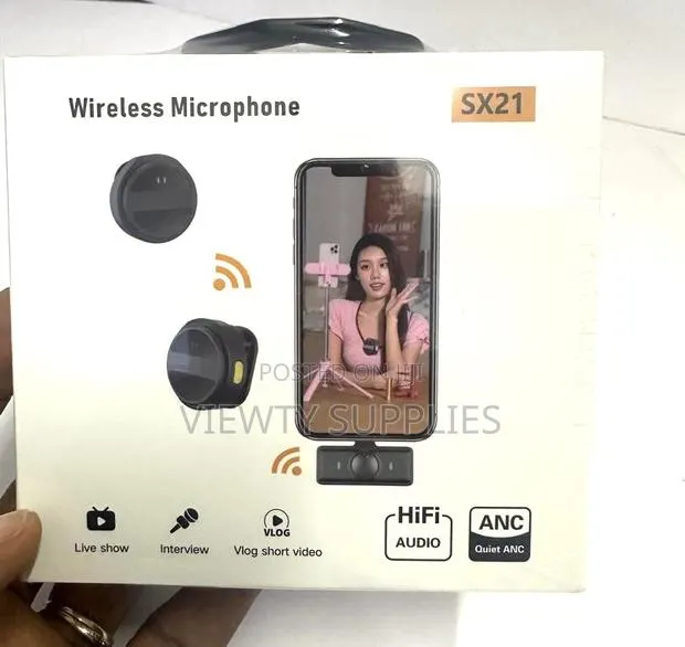 Sx21 Wireless Lavalier Microphone for iPhone, iPad and Android