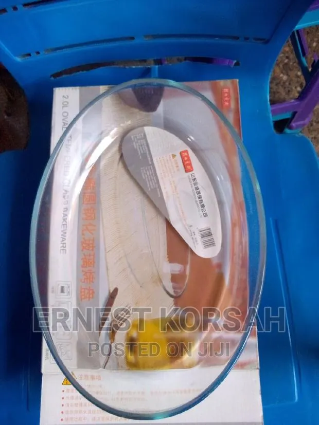 2.L Oval Tempered Glass Bakeware · Photo 1