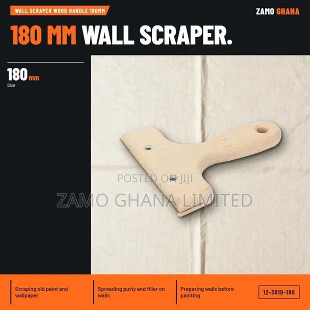 Wall Scraper Wood Handle 180Mm - 12-301d-180 · Photo 1