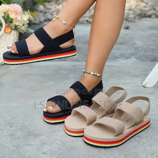 Rainbow Platform Sandals · Photo 1