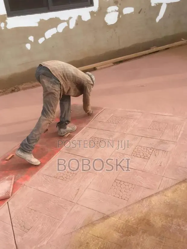 Terracotta Colour Stamp Concrete · Photo 1