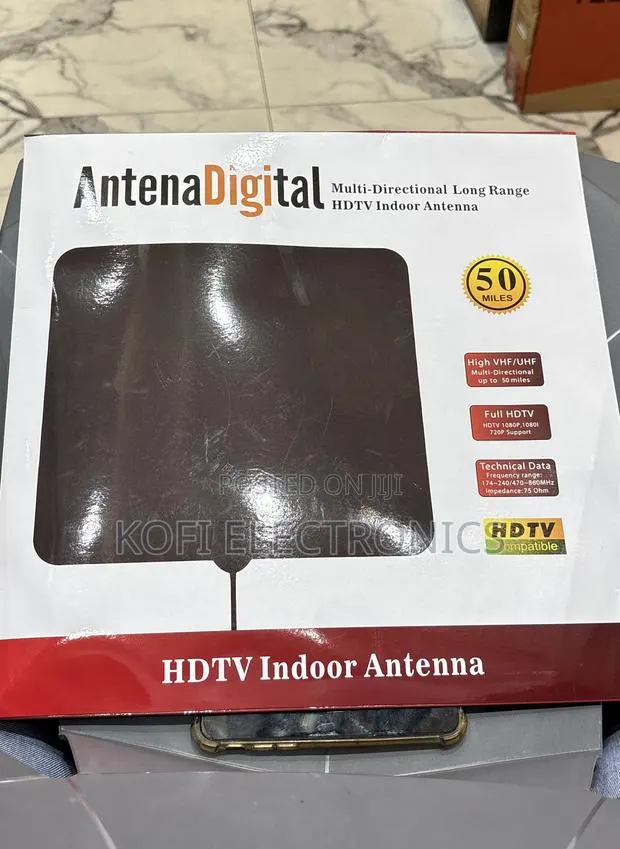 HD Ultra Thin Indoor Digital TV Antenna for Free-to-Air Channels · Photo 1