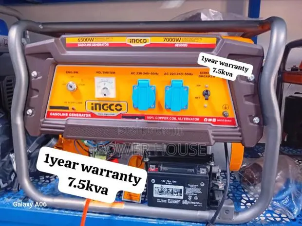 Exclusive Super Ring Ingco Petrol Generator 7.5kva 8500watts · Photo 1