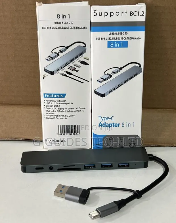 8-in-1 Usb Type-C Adapter , 8-in-1 Usb Type-C Multifunction Adapter · Photo 1