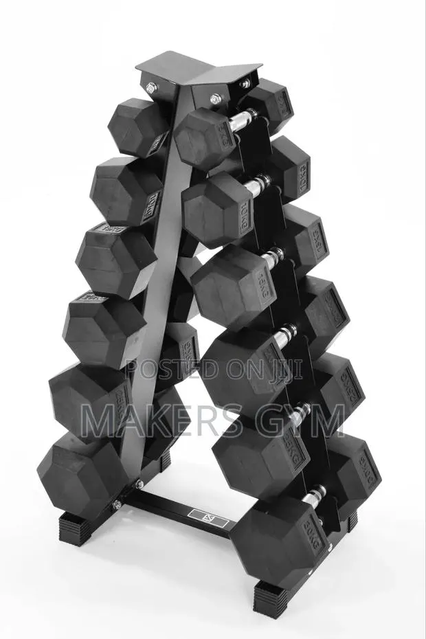 10kg - 37.5kg Dumbbell Set With Rack · Photo 1
