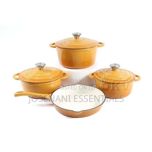 Cast Iron Cookware Set | 4-Piece Enamel Pots Skillet | GHC 1,200 · Photo 1