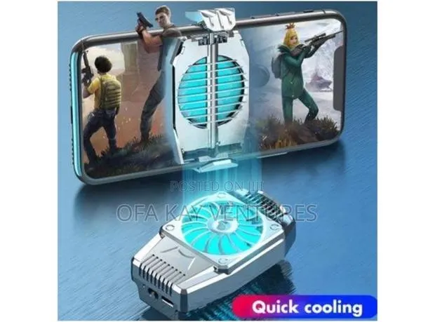 LED Portable Mobile Phone Cooling Fan Cooler · Photo 1