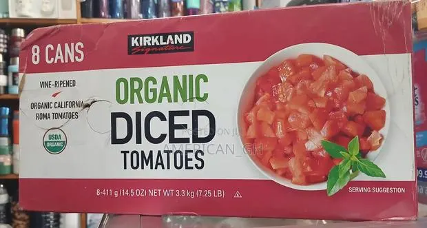 Kirkland Organic Diced Tomato, 8 Cans, 3.3kg · Photo 1