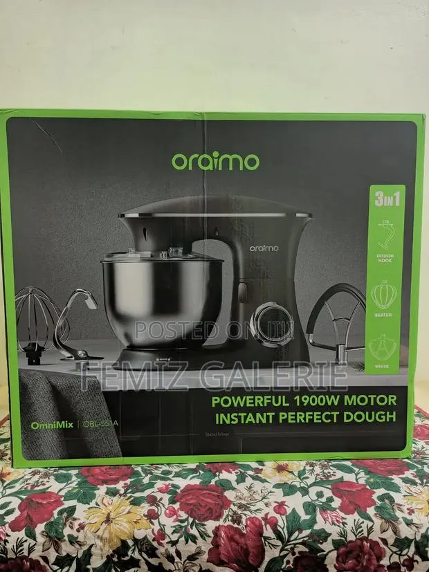 Oraimo Ominimix 6 Speeds Durable All Metal Gears Stand Mixer · Photo 1