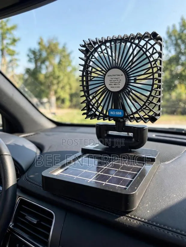 Solar Car Fan Solar + USB Charging · Photo 1