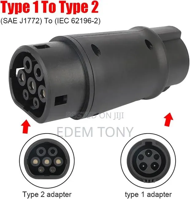 Type 1 to Type 2 EV Charging Adapter (SAE J1772 to IEC 62196-2) · Photo 1