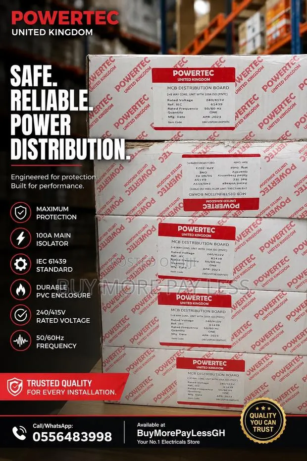 POWERTEC 2+8 Way Single-Phase MCB Distribution Board · Photo 1