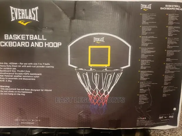 Everlast Basketball Backboard and Hood · Photo 1