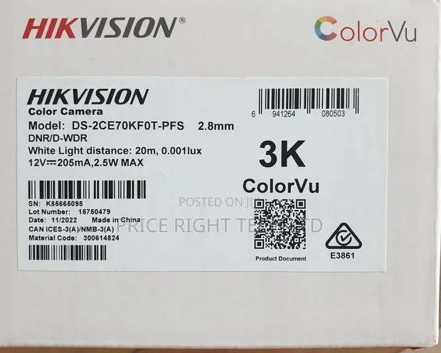 Hikvision Colorvu 5mp Analog Camera Ds-2ce70kf0t-PFS · Photo 1