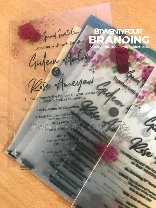 Wedding Cards (Flexible Transparent Plastic Card) · Photo 1