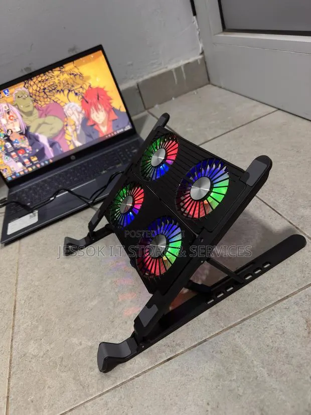 Folding Laptop Stand With Four RGB Radiator Fan · Photo 1
