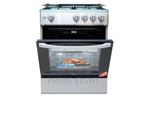 NEW Midea 4 Burner 60 X 60cm (24tmg4g081-S) Gas Cooker With Grill · Photo 1