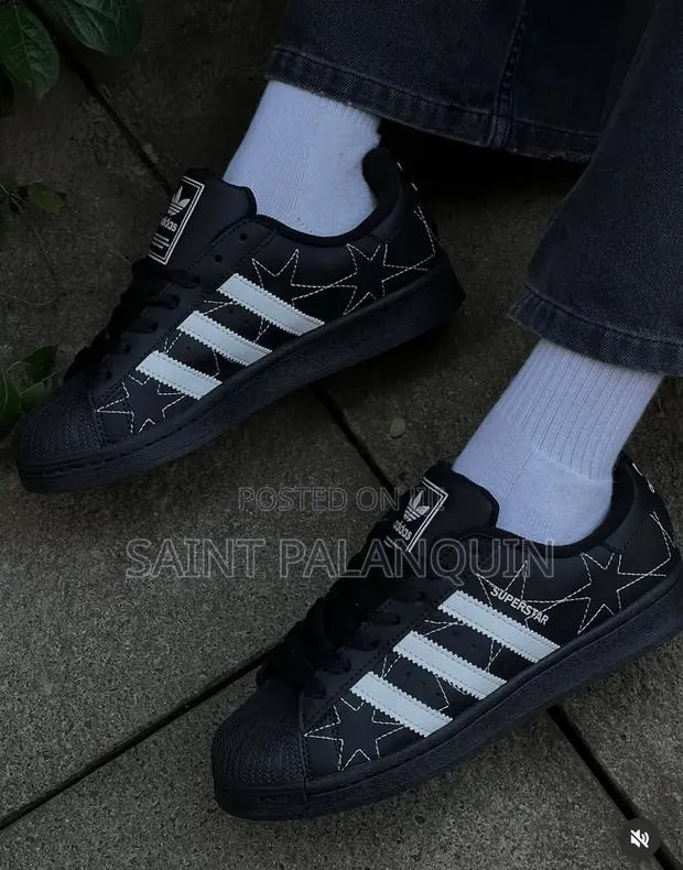 The Adidas Superstar II Shoes in Core Black, · Photo 1