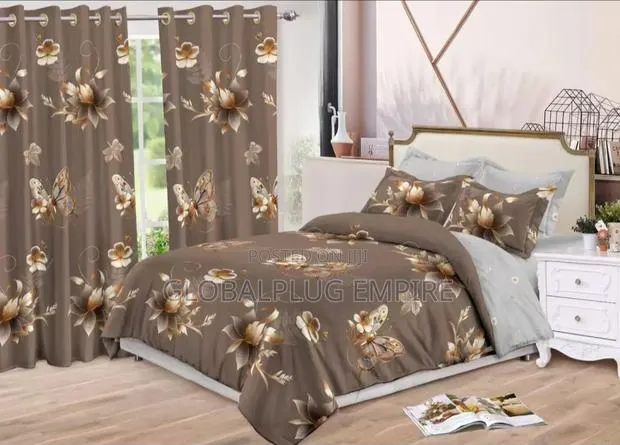 8-Piece Duvet Bedroom Set – Duvet, 4 Pillowcases, Bedsheet Curtains · Photo 1