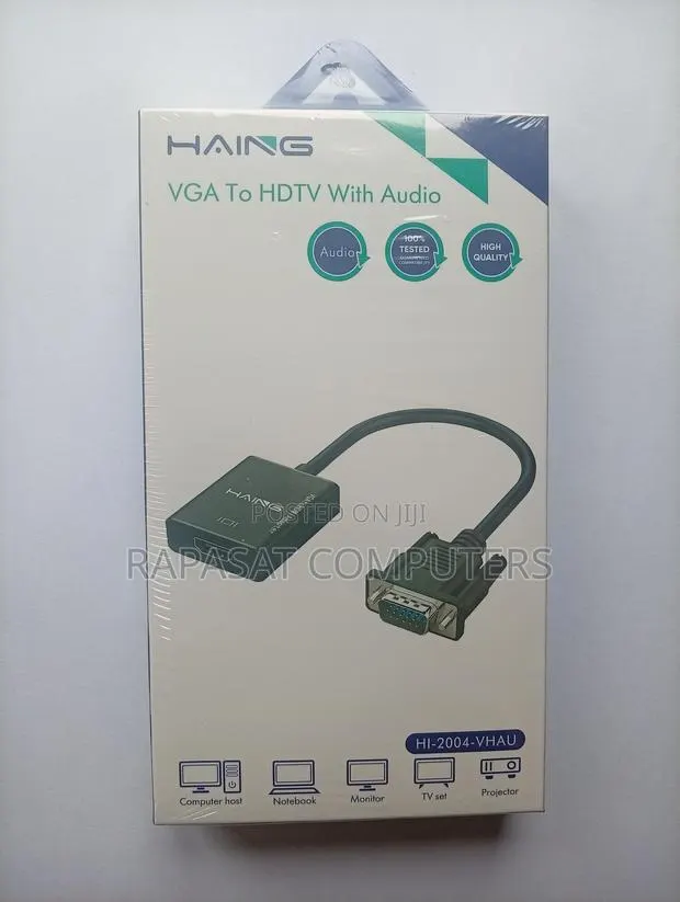 Haing Vga Male to Hdmi Female With Sound Adapter Hi-2004 · Photo 1