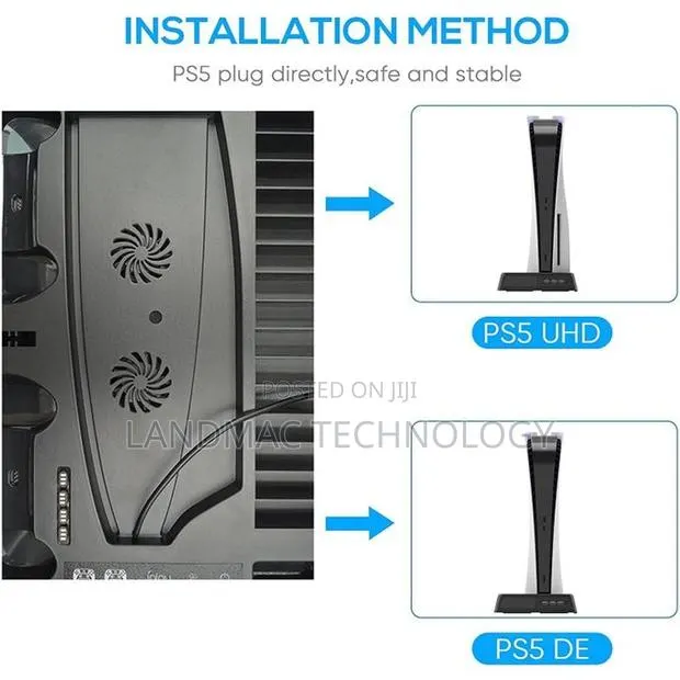 Ps5 Console Cooling Vertical Stand With Dual Controller Ports · Photo 6