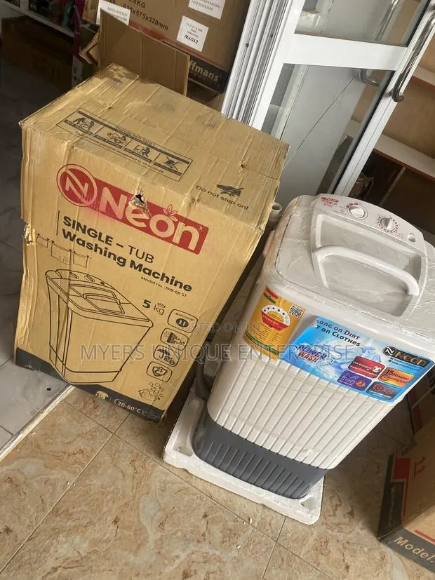 Mini Electric Washing Machine(5kg)-Neon,Perfect for Flats/Hostels · Photo 1