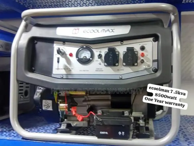 Full Service Generator Ecoolmax 7.5kva 8500watt Petrol 7.5kv · Photo 1