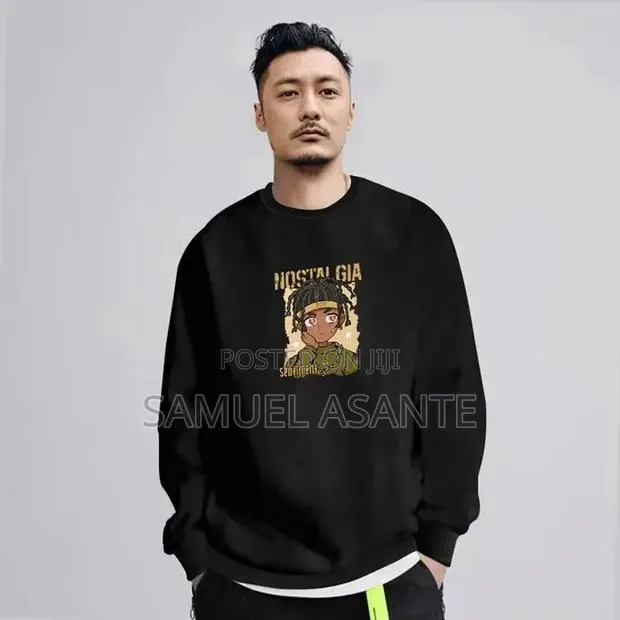 Men’S Cotton Blend Crew Neck Sweatshirt · Photo 1