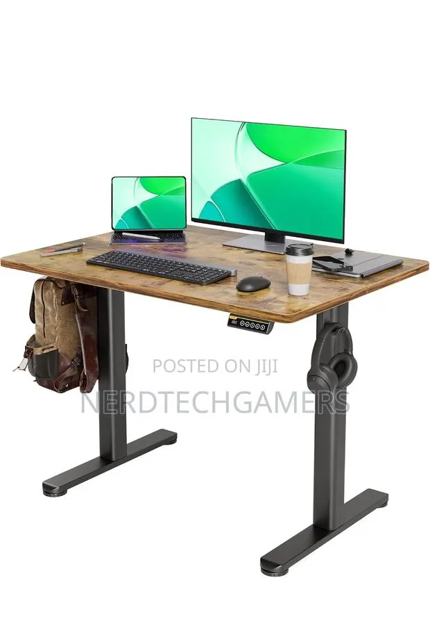 Clairks Electric Adjustable Height Stand Up Desk, 40x24 · Photo 1