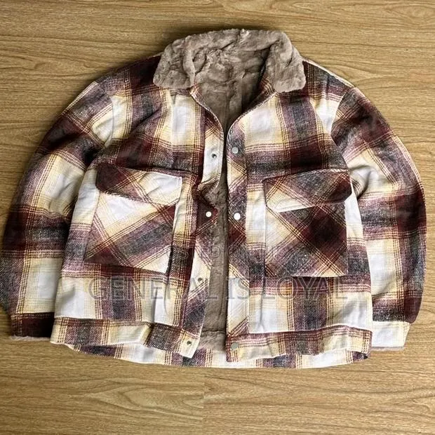 Sherpa-lined Plaid Shirt Jacket · Photo 1