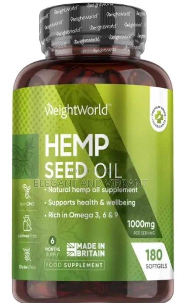Hemp Seed Oil Softgels 1000mg|For Joints,Mobility Vitality · Photo 1