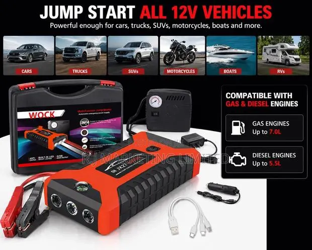 Car Jump Starter and Tire Pump Complete Set · Photo 1