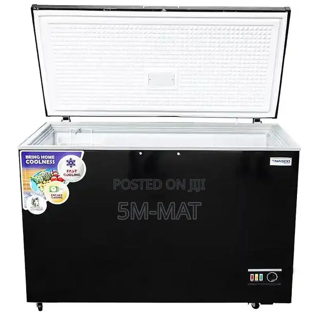 Black Nasco 400 LTRS Chest Freezer (Nas-475fl-B)