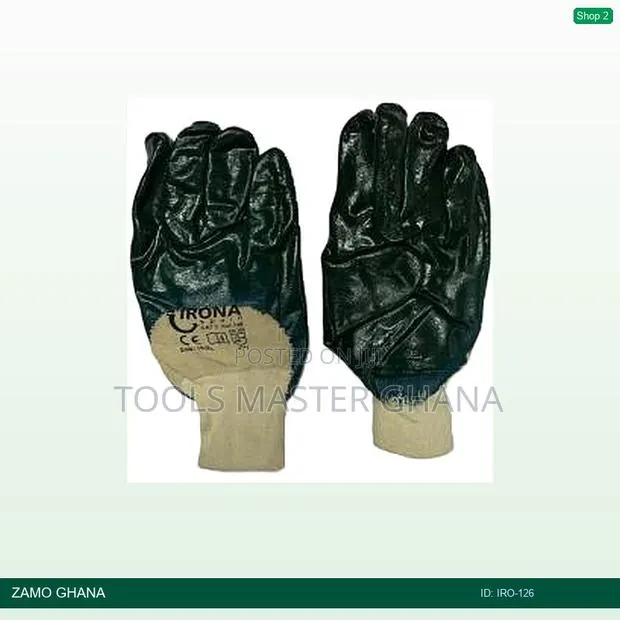 Irona Gloves Nitrile Rest Knit Wrist 10 Inch - Iro-126 · Photo 1