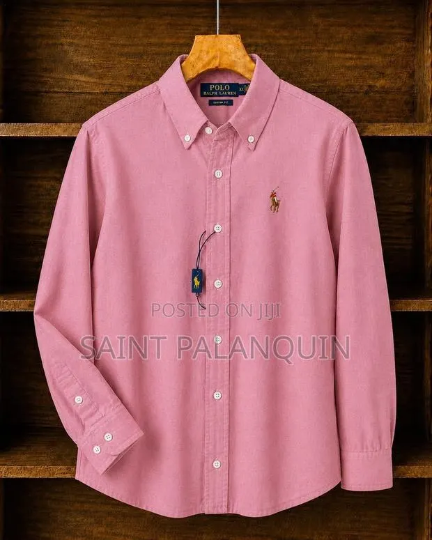 This Is a Classic Pink Cotton Oxford Shirt by Polo Ralph Lauren · Photo 1