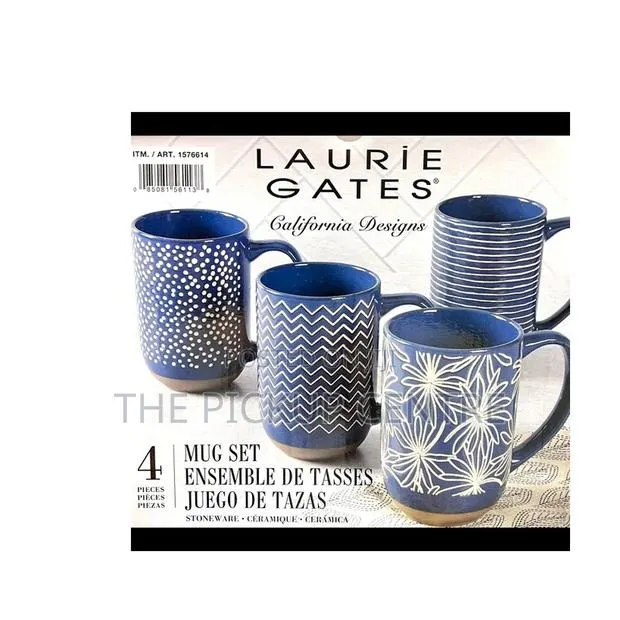 Laurie Gates California Designs Stoneware Mug Set 4 Piece · Photo 1