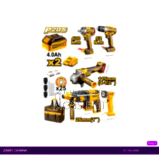 5 PCS Cordless Industrial Combo Kit 20v 2 - Ckli2058 · Photo 1