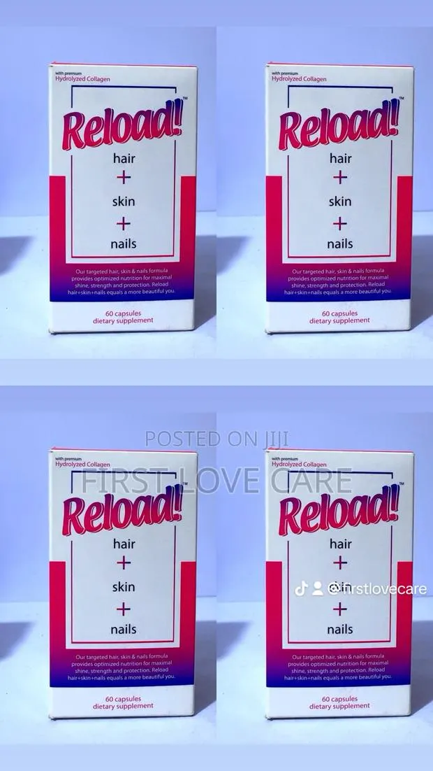 Reload Hair Skin Nails Hydrolyzed Collagen, Biotin and Hyaluronic Acid · Photo 1