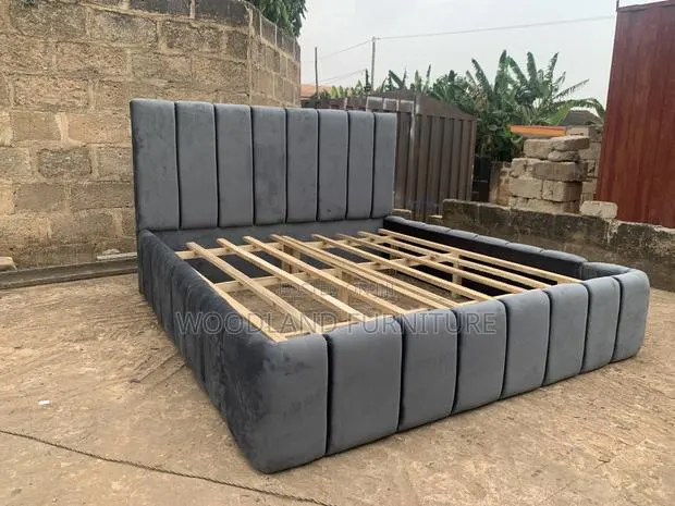 Elevate Your Bedroom With Woodland’s Modern Grey Queen Size Bed Frame · Photo 1