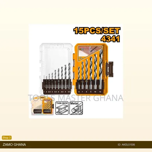 15 PCS 4341 HSS Drill Bits - Akdl51506 · Photo 1