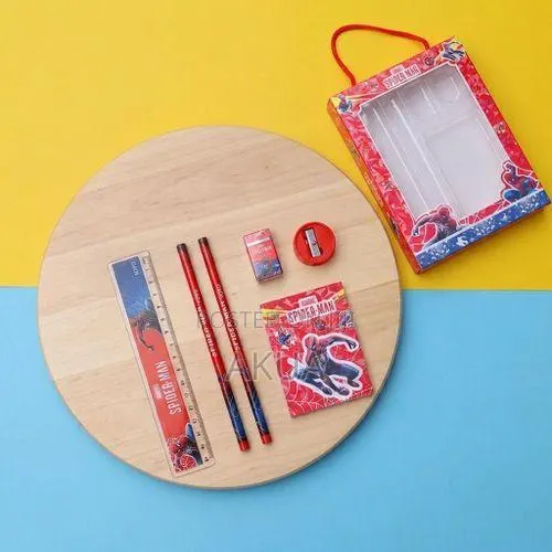 Children’s Stationery Gift Set Box – Spiderman Theme With Pencil · Photo 1