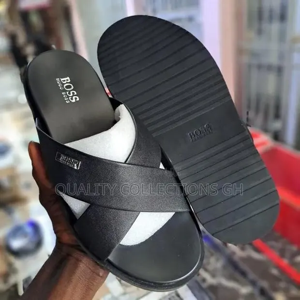 Boss Leather Slippers · Photo 1