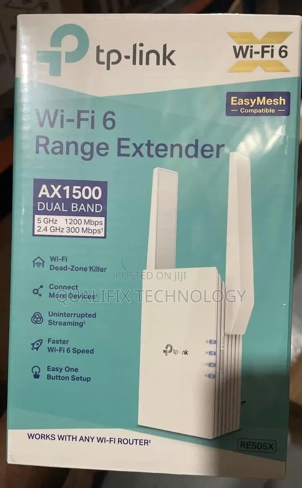 TP-Link AX1500 Wi-Fi 6 Range Extender RE505X WI-FI · Photo 1