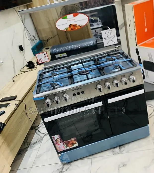 Prefect Mediatech 5-Burner Gas Cooker Oven, Grill Auto Rotisserie · Photo 1