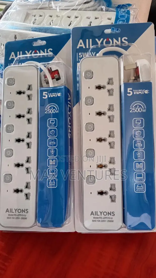 Ailyons 2500W 5-Way Power Strip for Multiple Devices · Photo 1