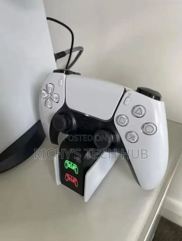 Dual Fast Ps5 Gamepad Controller Charging Station With Led Dock · Photo 1