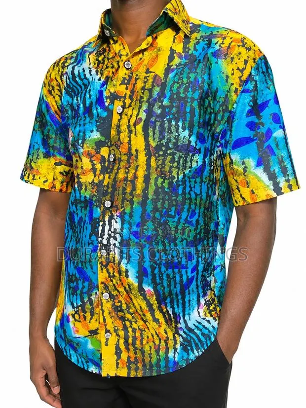 Stylish African Print Shirt With Vibrant Colour · Photo 1