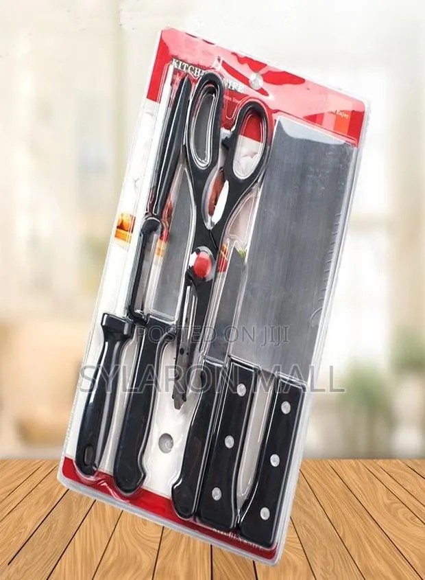 Product Name: 5-Piece Stainless Steel Kitchen Knife Set · Photo 1